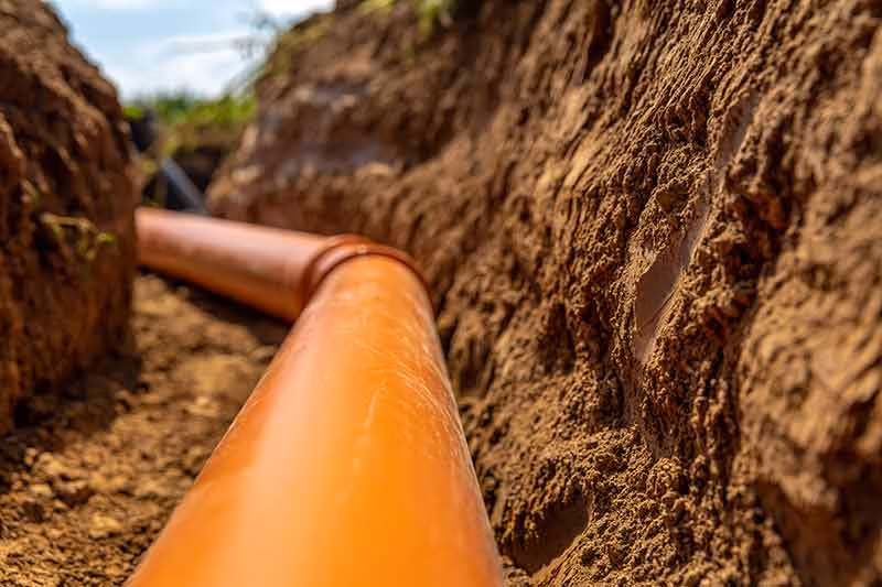excavation pour conduite d’eau